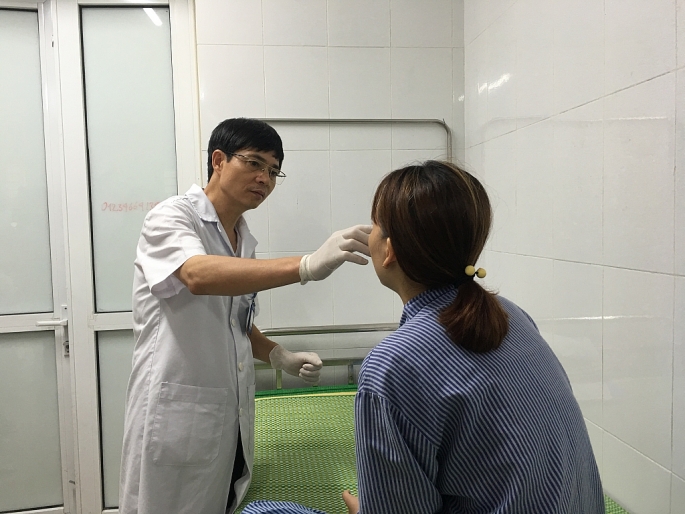Hiện bệnh nhân đang điều trị tại bệnh viện Da liễu Trung Ương