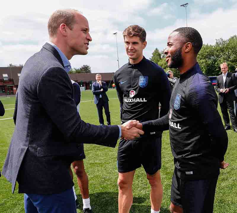 Hoàng tử William đã có chuyến thăm đội tuyển Anh vào ngày 8/6