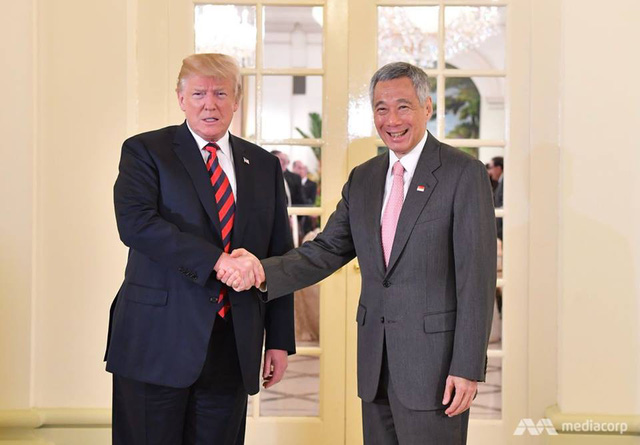Tổng thống Donald Trump và thủ tướng Lý Hiển Long có cuộc gặp trước thềm Hội nghị thượng đỉnh Mỹ - Triều 
