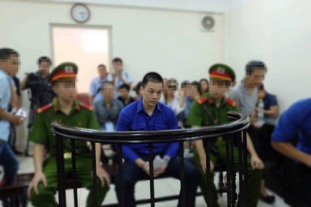 Bị cáo Cao Mạnh Hùng tại phiên xét xử sơ thẩm