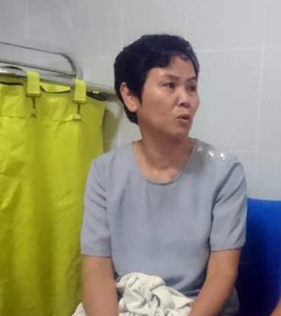 Bà Trần Thị Nhung, mẹ của sản phụ mang bầu 41 tuần bị mất tim thai