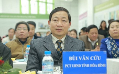 Ông Bùi Văn Cửu, Phó chủ tịch UBND tỉnh Hòa Bình, Trưởng ban chỉ đạo thi THPT quốc gia 2018 ở Hòa Bình