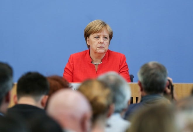 Thủ tướng Đức Angela Merkel tại cuộc họp báo mùa hè ở Berlin, Đức, ngày 20/7.