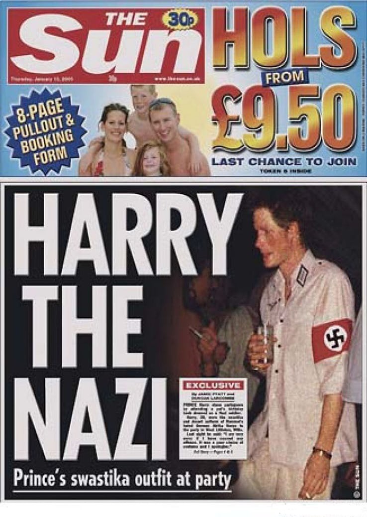 Chiếc áo có logo Đức Quốc Xã gây chấn động báo giới của Harry