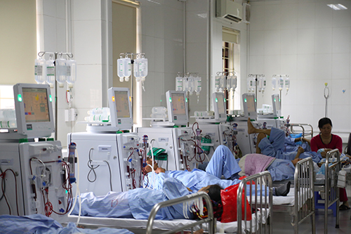 Hệ thống máy chạy lọc thận ở Bệnh viện đa khoa tỉnh Hòa Bình