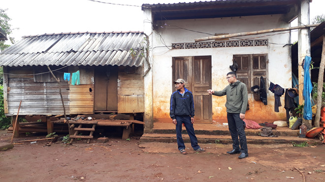 Căn nhà nhỏ của gia đình nghi phạm Dịu