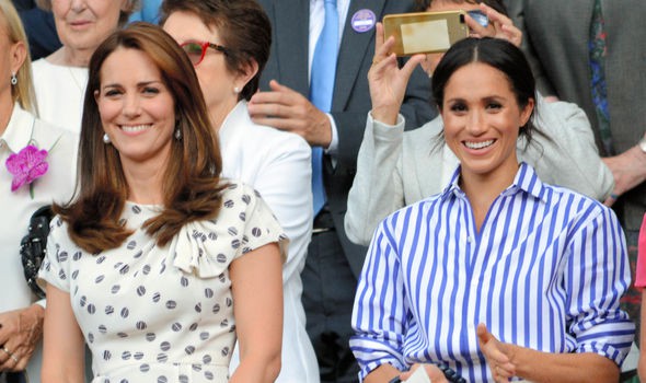 Meghan cùng chị dâu Kate đến cổ vũ bạn thân Serena Williams khi cô thi đấu ở Winbledon
