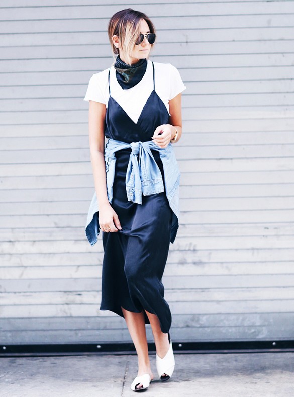 nineties3-white-tshirt-black-satin-slip-dress-layering-skinny-scarf-fashion-blogger-streetstyle-how-to-wear-slip-dress-trend-2016