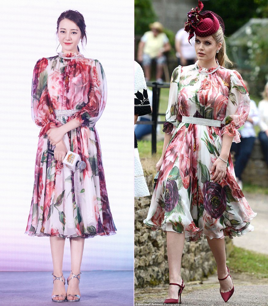 Cùng 1 mẫu váy của nhà mốt Dolce&Gabbana, nhưng mỗi người lại đem đến ấn tượng riêng. Nếu như Lady Kitty Spencer có nét cao sang, quý phái với thần thái cuốn hút, thì 