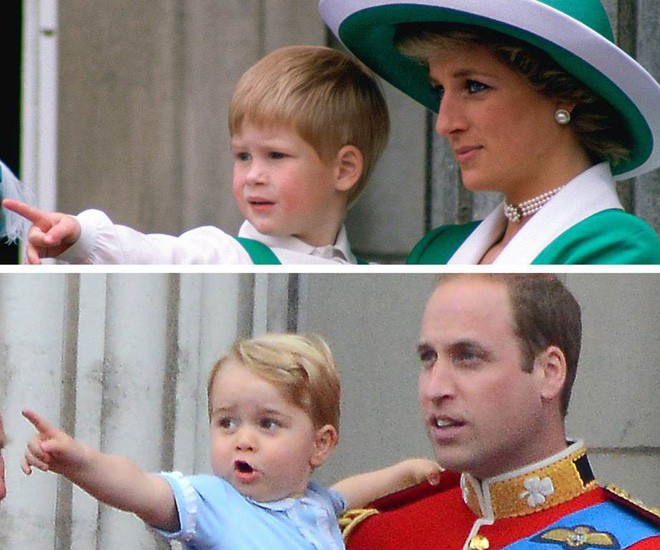 Thực tế, Hoàng tử George trông cũng có nét giống chú Harry khi còn nhỏ, bằng chứng là hãy nhìn vào hai bức ảnh này để thấy.    