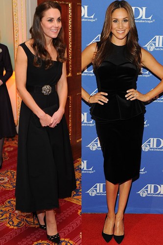 Kate Middleton và Meghan Markle quyến rũ với đầm đen.  