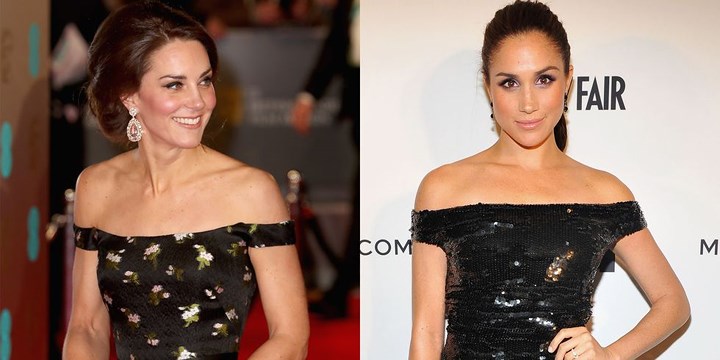 Kate Middleton và Meghan Markle gợi cảm nhưng vẫn thanh lịch với thiết kế hở vai.  