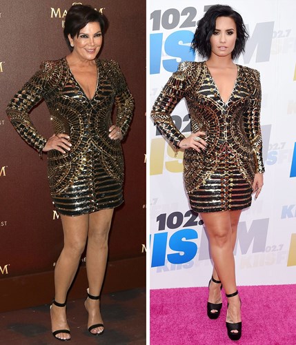 Kris Jenner và Demi Lovato trông sang chảnh với bộ váy này.  