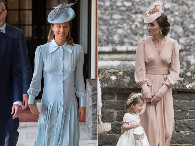 Bộ trang phục của Pippa lựa chọn lần này còn được cho là khá giống với thiết kế mà Công nương xứ Cambridge đã từng mặc trước đó, chỉ khác nhau là váy của Kate Middleton có phần thắt eo gọn gàng và kiểu cổ chữ V phóng khoáng hơn.    