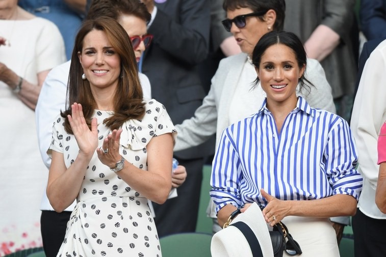 Công nương Meghan Markle vừa tham dự Wimbledon 2018 cùng Công nương Kate Middleton.    