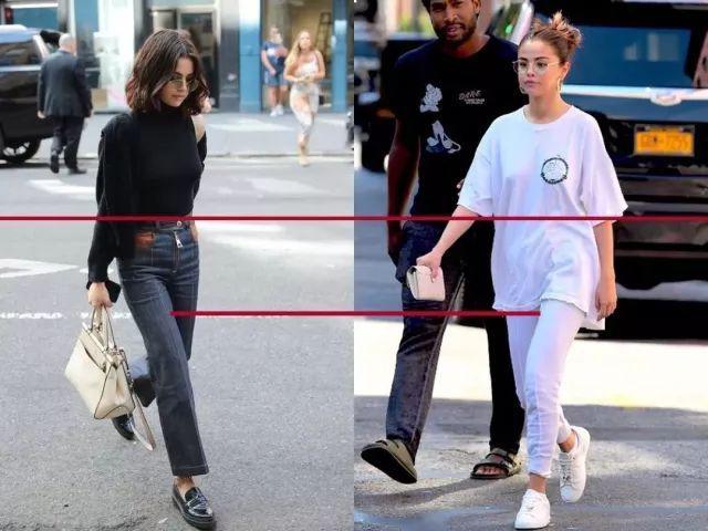 Selena Gomez sở hữu một thân hình có da thịt cũng như chiều cao khiêm tốn. Khi diện áo phông dài qua hông, trông người cô ấy sẽ khá luộm thuộm và không gọn gàng. Tuy nhiên, nếu đóng thùng sẽ phô bày vòng eo, mang đến cái nhìn thon gọn hơn hẳn.    
