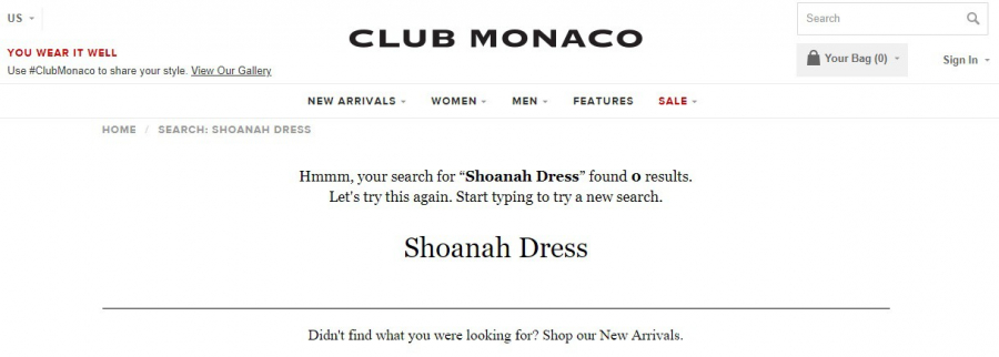 Nhưng hiện tại trên website của hãng, mẫu váy này đã hoàn toàn hết hàng.    
