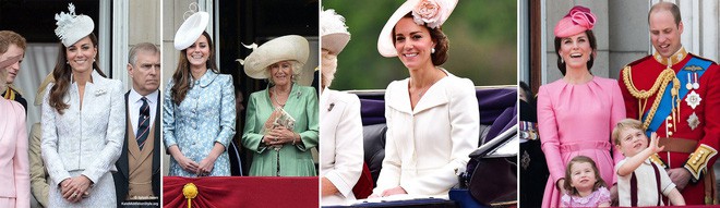 ...hay Công nương Kate cũng chưa dám phá vỡ quy tắc Hoàng gia trong những buổi lễ Trooping The Color khác.    