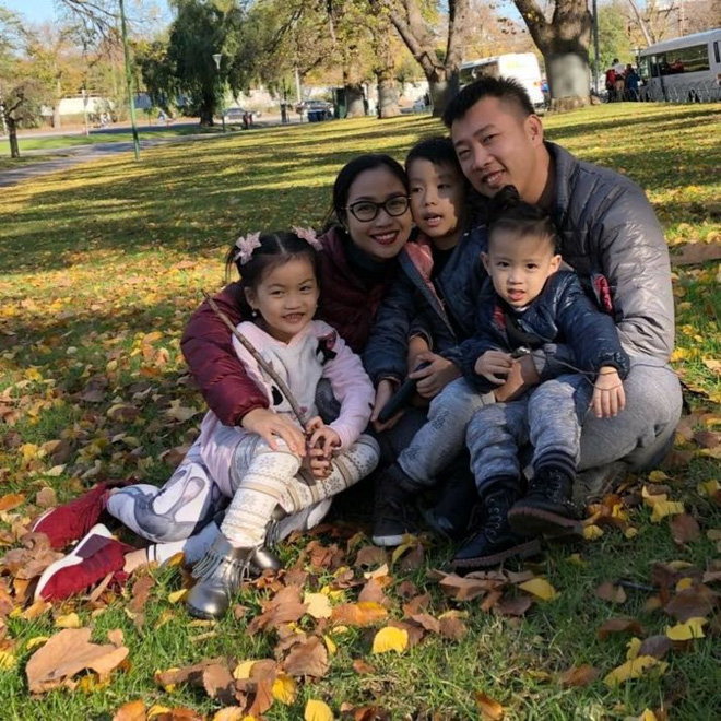 Gia đình hạnh phúc của MC Ốc Thanh Vân.    