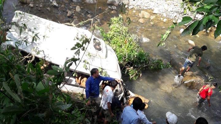 Hiện trường vụ tai nạn Lai Châu khiến 12 người chết.