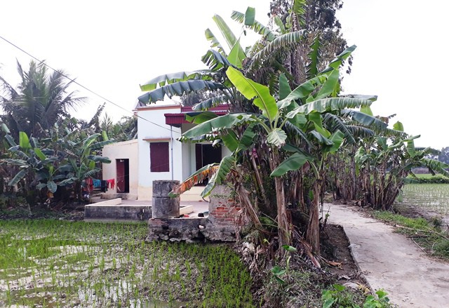 Căn nhà cấp 4 của mẹ con Châu Việt Cường tại quê nhà Thanh Hóa.    