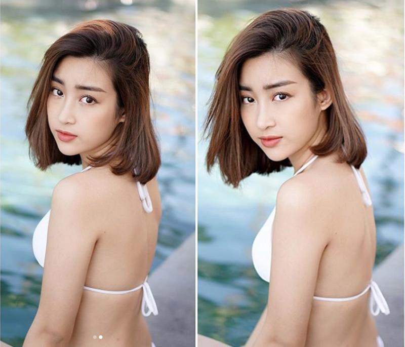 Vốn ghi dấu với những bộ cánh nhẹ nhàng, nữ tính, Đỗ Mỹ Linh đã khiến dân tình bất ngờ khi đăng ảnh diện bikini nóng bỏng.    