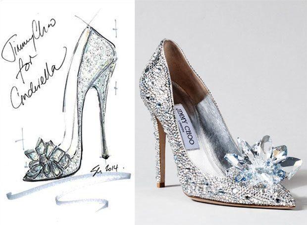 Để phù hợp với bộ váy công chúa, vợ Huỳnh Hiểu Minh chọn mẫu giày Cinderella long lanh của thương hiệu Jimmy Choo. Đôi giày có giá khoảng 3.495 USD. 