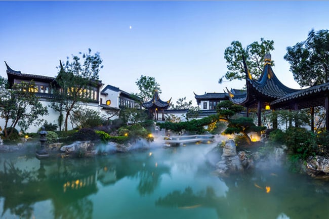 Căn nhà mang đậm phong cách kiến trúc dành riêng cho giới quý tộc Trung Hoa xưa.    