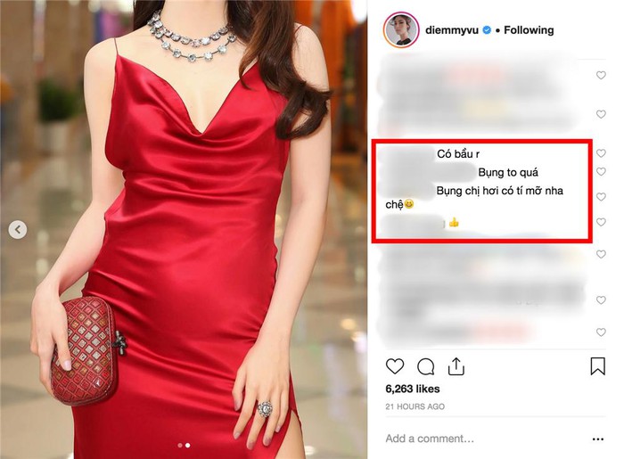 Ngay trong chính bài post trên Instagram của Diễm My 9x, rất nhiều fan đã phải lên tiếng về vòng 2 của cô nàng.    