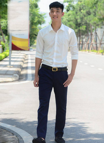 Nguyễn Trọng Đại được mệnh danh là hot boy của đội tuyển nhờ vẻ ngoài thư sinh, vóc dáng mảnh khảnh và nụ cười đẹp.     