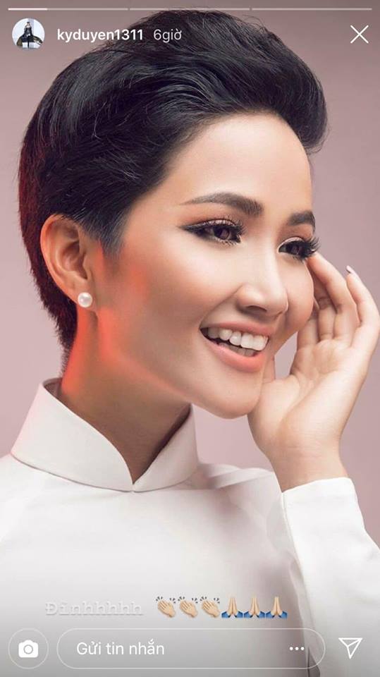 Kỳ Duyên khen ngợi H'Hen Niê khi lọt top 5 Miss Universe 2018.  