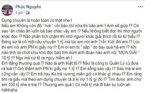 Chia sẻ của ông bầu Phúc Nguyễn.    