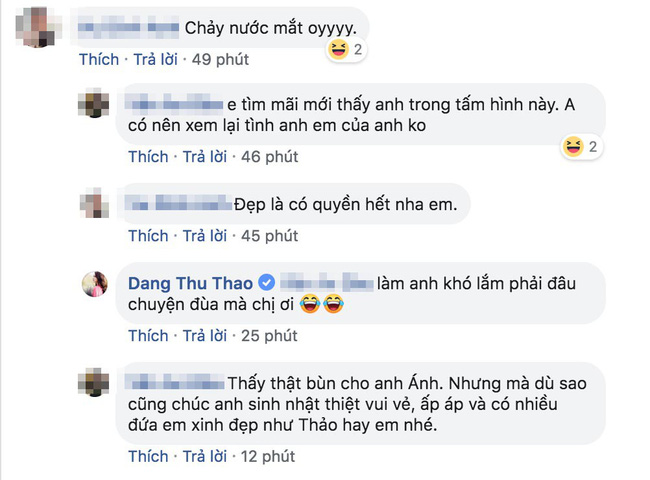 Bình luận hài hước của Thu Thảo và bạn bè.    