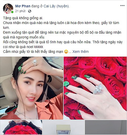 Hoa hậu Phan Thị Mơ khoe món quà Valentine đắt tiền vừa được người yêu đại gia tặng    