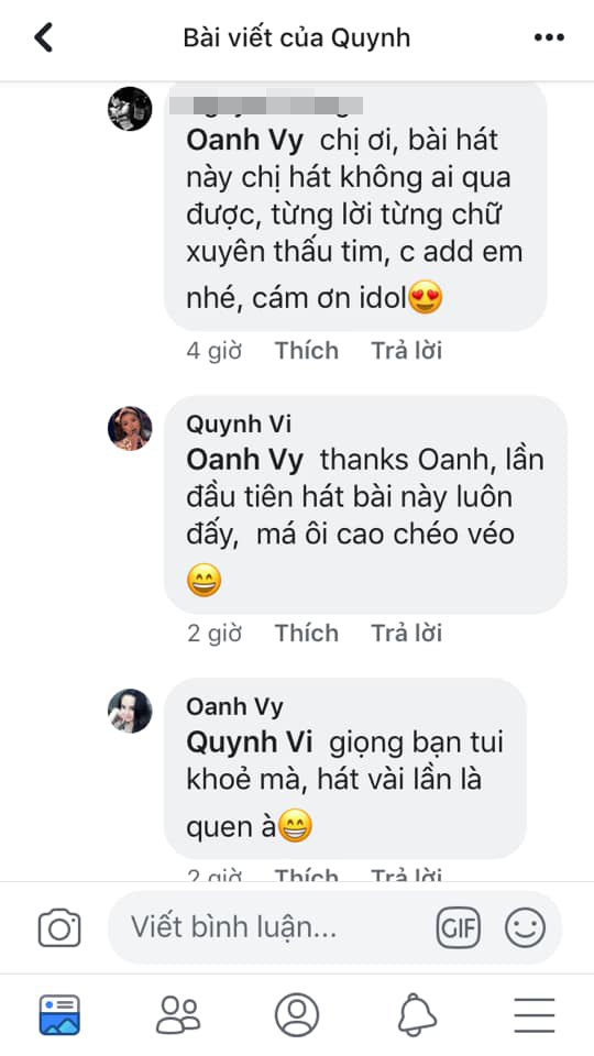 Sau ồn ào, Vy Oanh khá thoải mái khi người khác hát hit của mình.    