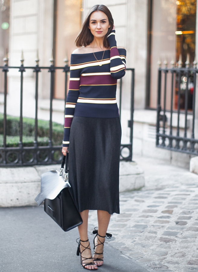 1.-black-skirt-with-striped-sweater