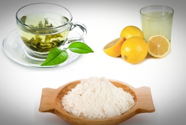 Green-Tea-With-Rice-Flour-And-Lemon-Juice