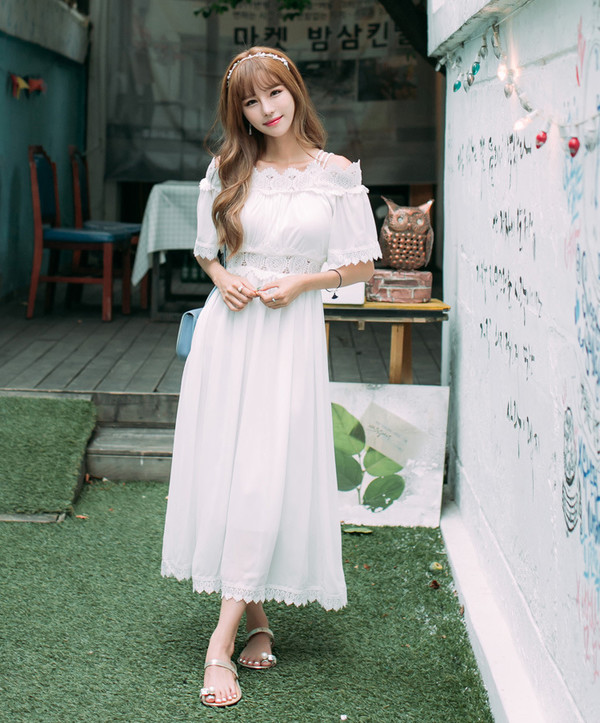 SẴNVIDEO Đầm công chúa cộc tay váy trắng xanh voan tơ hai màu xinh nhẹ  nhàng tiểu thư  Shopee Việt Nam