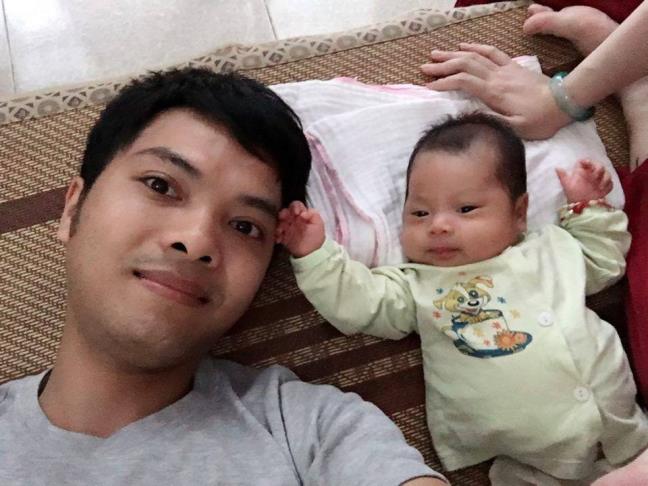 Nhật ký ông bố hân hoan ăn mừng vì sinh rốn được con gái diệu