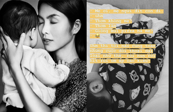 Bất ngờ với đoạn hội thoại của con trai Tăng Thanh Hà với mẹ trước lúc đi ngủ