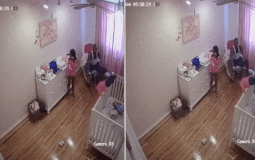 Con gái 'nhoài người' ngã ra khỏi cũi, ông bố ngồi bên cạnh có pha xử lý 'nhanh như chớp'