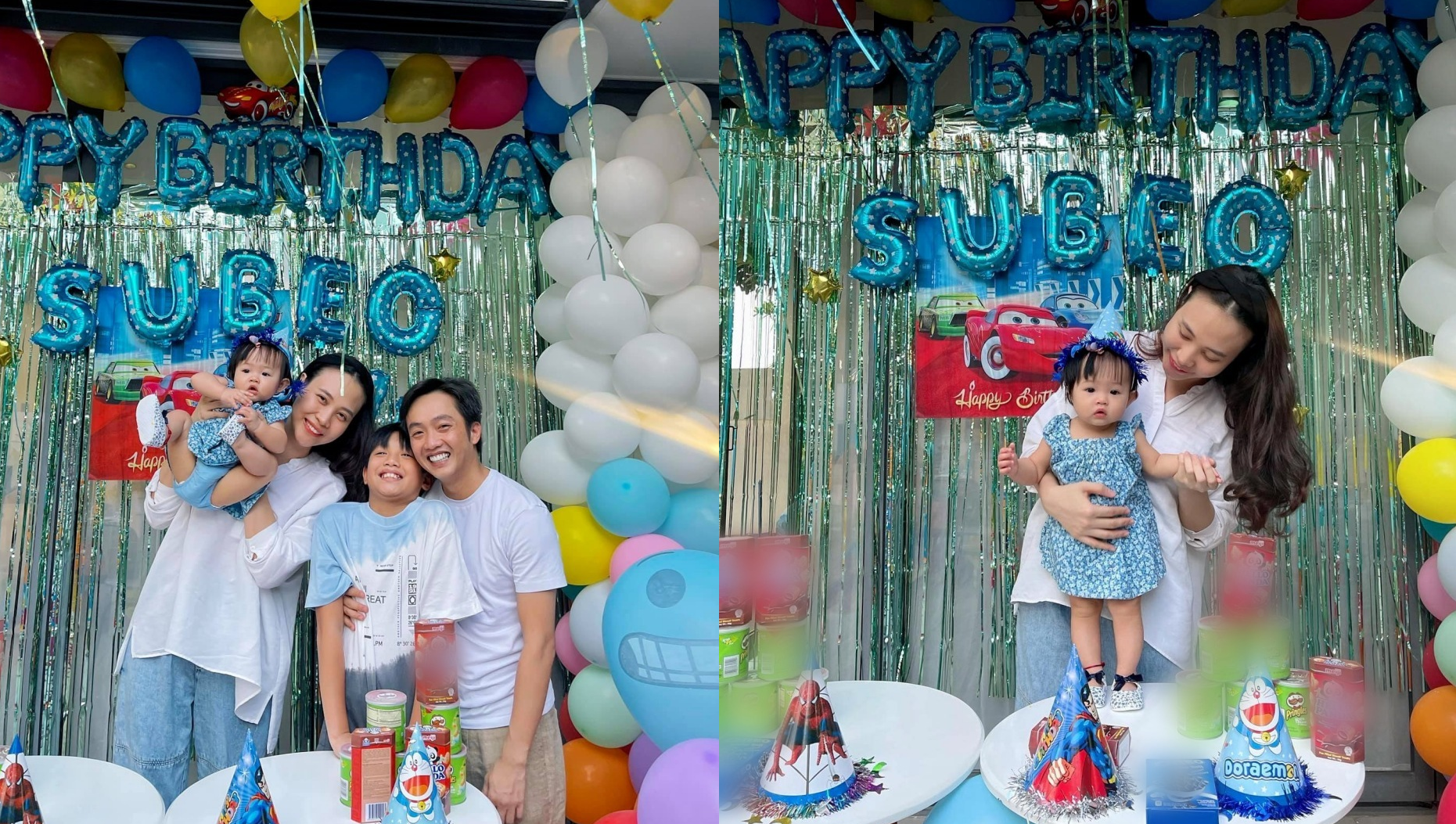 Đàm Thu Trang đăng ảnh thân thiết mừng sinh nhật con riêng Cường Đôla
