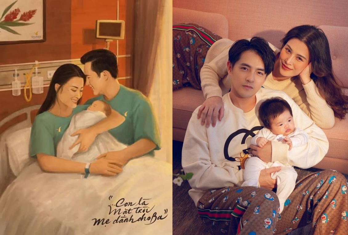 Đông Nhi khoe bức vẽ cả gia đình tuyệt đẹp, fan xuýt xoa không ngừng