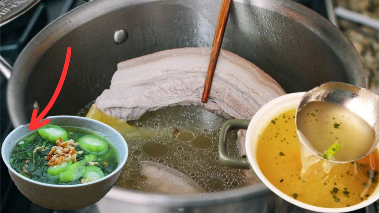 Dùng nước luộc thịt nấu canh, sai bét: Muốn rau ngọt mềm, xanh mướt cứ cho 1 thứ này
