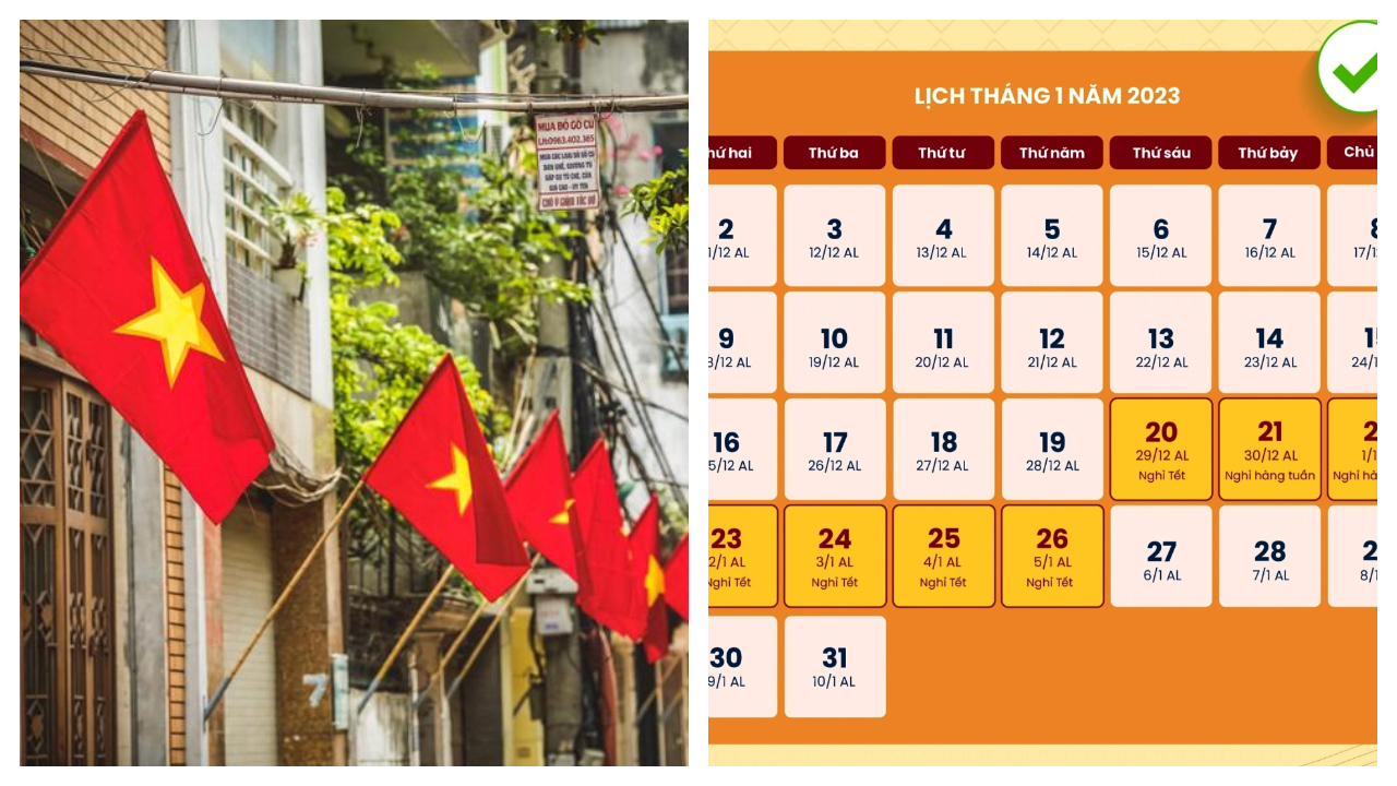Năm 2024 sẽ có ít dịp nghỉ lễ Tết dài ngày nhất trong các năm gần đây