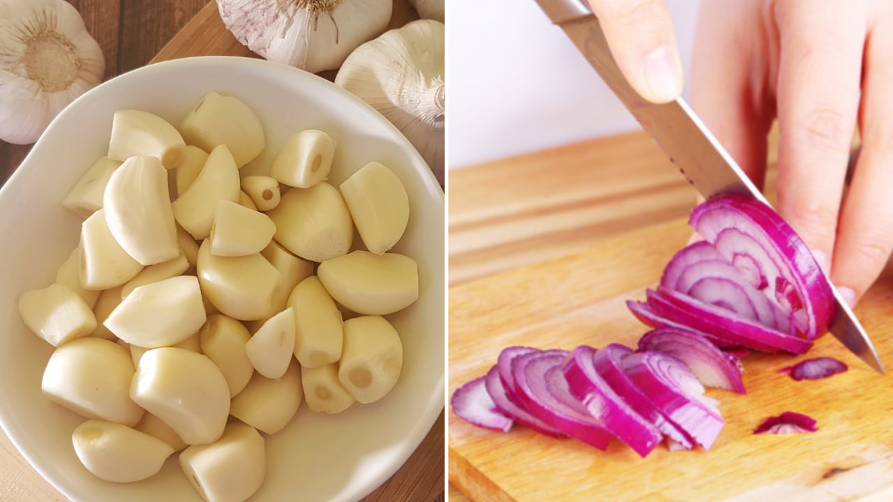 Mẹo loại bỏ m&ugrave;i h&ocirc;i của h&agrave;nh, tỏi b&aacute;m tr&ecirc;n tay