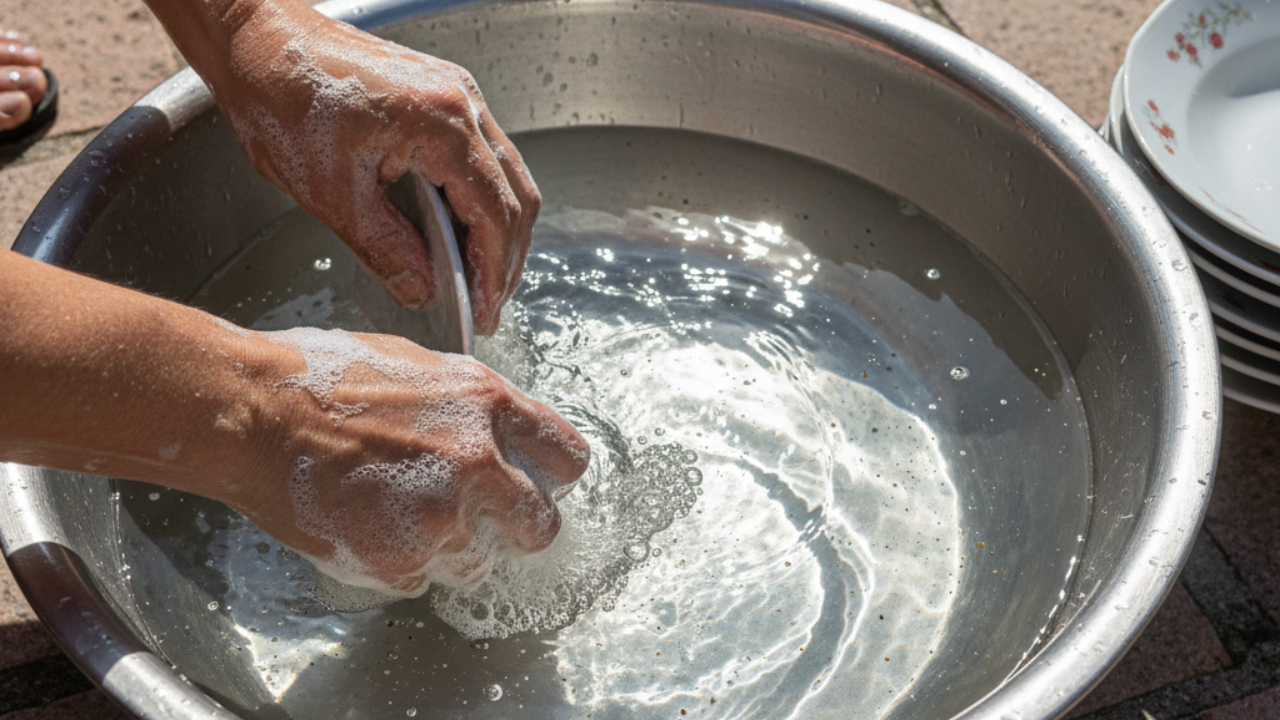 Nước – ‘nạn nhân’ của mọi lần rửa.