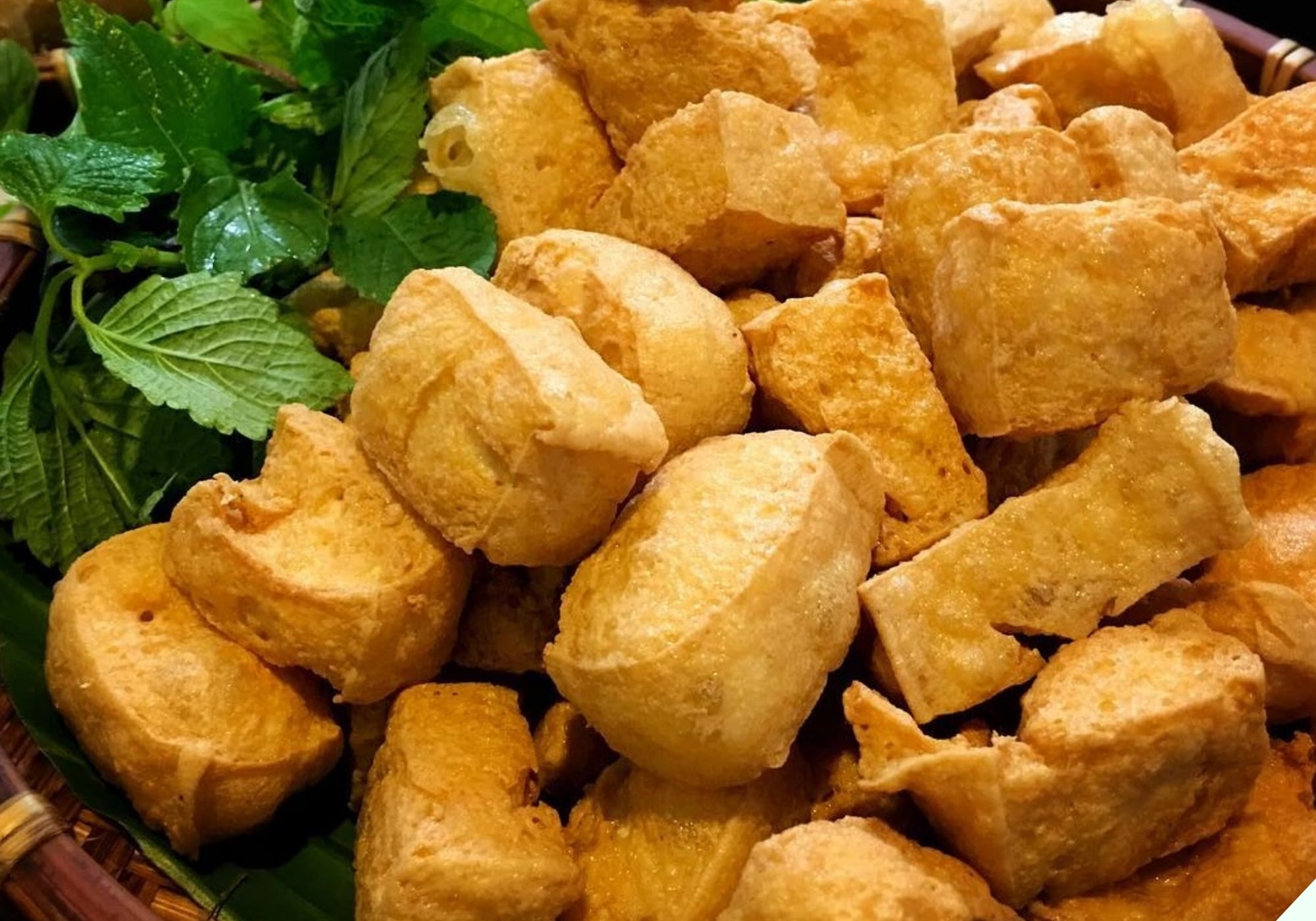 hãy rán đậu với ít dầu