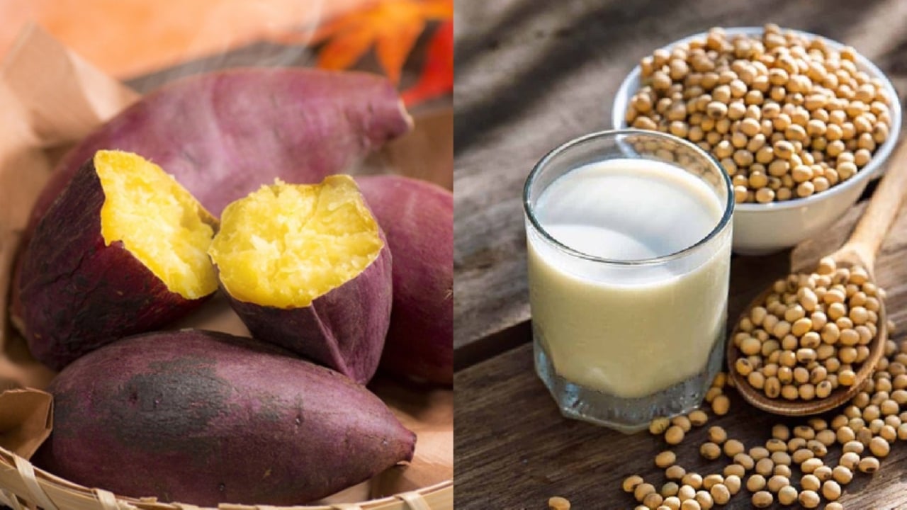 Uống sữa hoặc ăn sữa chua sau khi dùng khoai lang có thể khiến một số người cảm thấy chướng hơi, đau bụng sau ăn. (Ảnh minh họa)