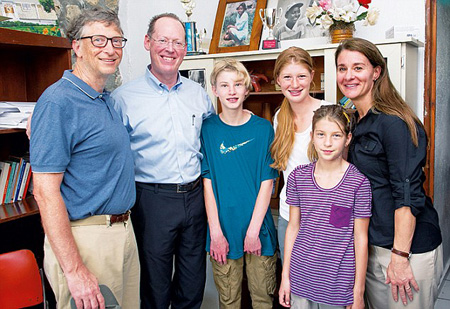 Tỷ phú Bill Gates và gia đình.